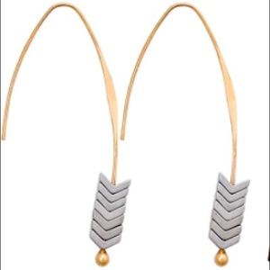 🆕NIP:Metallic Silver Arrow Southwestern/BOHO Earrings